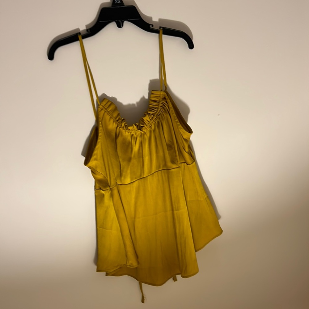 Verbena, yellow, free people, silky camisole blouse